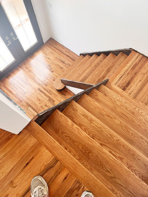 Wood floor stairs Bay Ridge Brooklyn